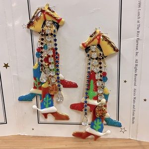 Lunch at The Ritz “Cowboy Glitz” Collectible Earrings❣️